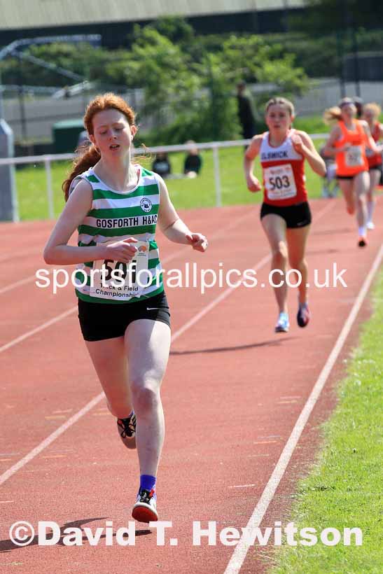Womens Under-17s 3000 metres, 2023 North Eastern Track and Field Champs., Middlesbrough Sports Village, Middlesbrough. Photo: David T. Hewitson/Sports for All Pics
